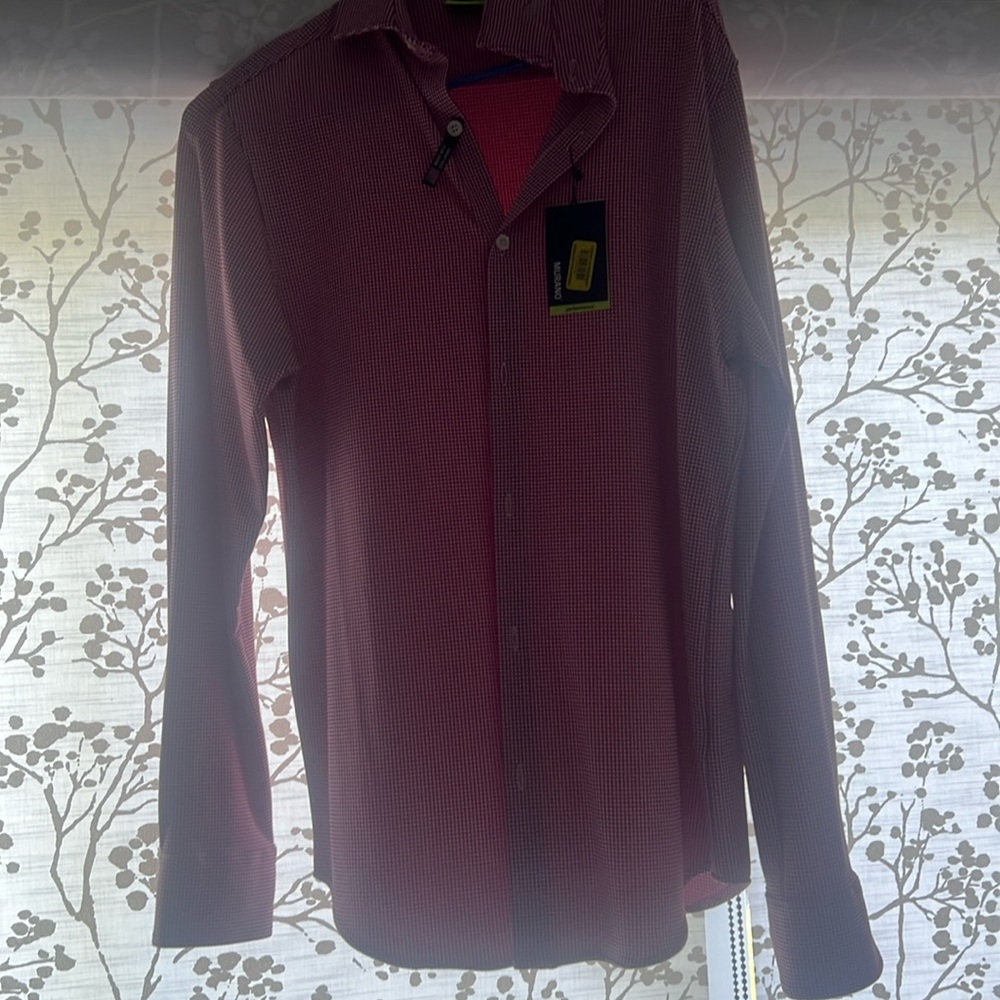 Slim fit red and white